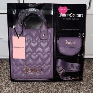 Juicy Couture Dusty Violet Tote Crossbody Set